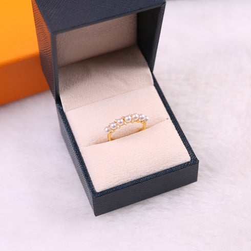 Garland Pearl Zirconia Ring - 18K Gold Vermeil